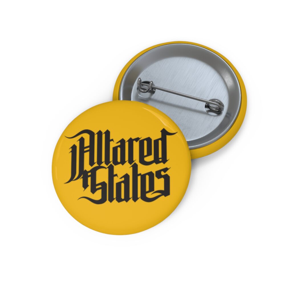Altared States pin [yellow]